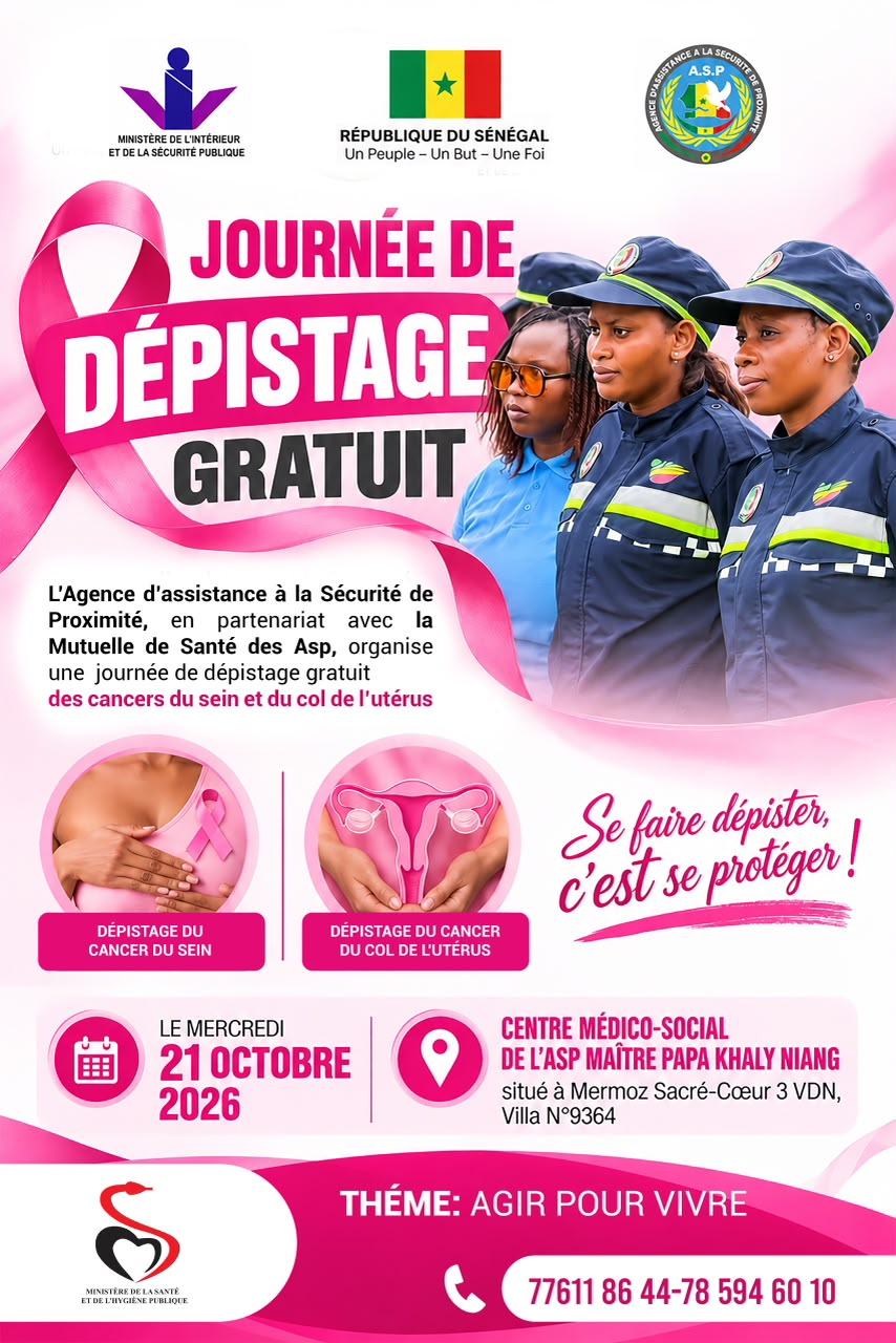 OCTOBRE ROSE : JOURNÉE DE DÉPISTAGE GRATUIT AU CENTRE MÉDICO-SOCIAL ME PAPA KHALY NIANG